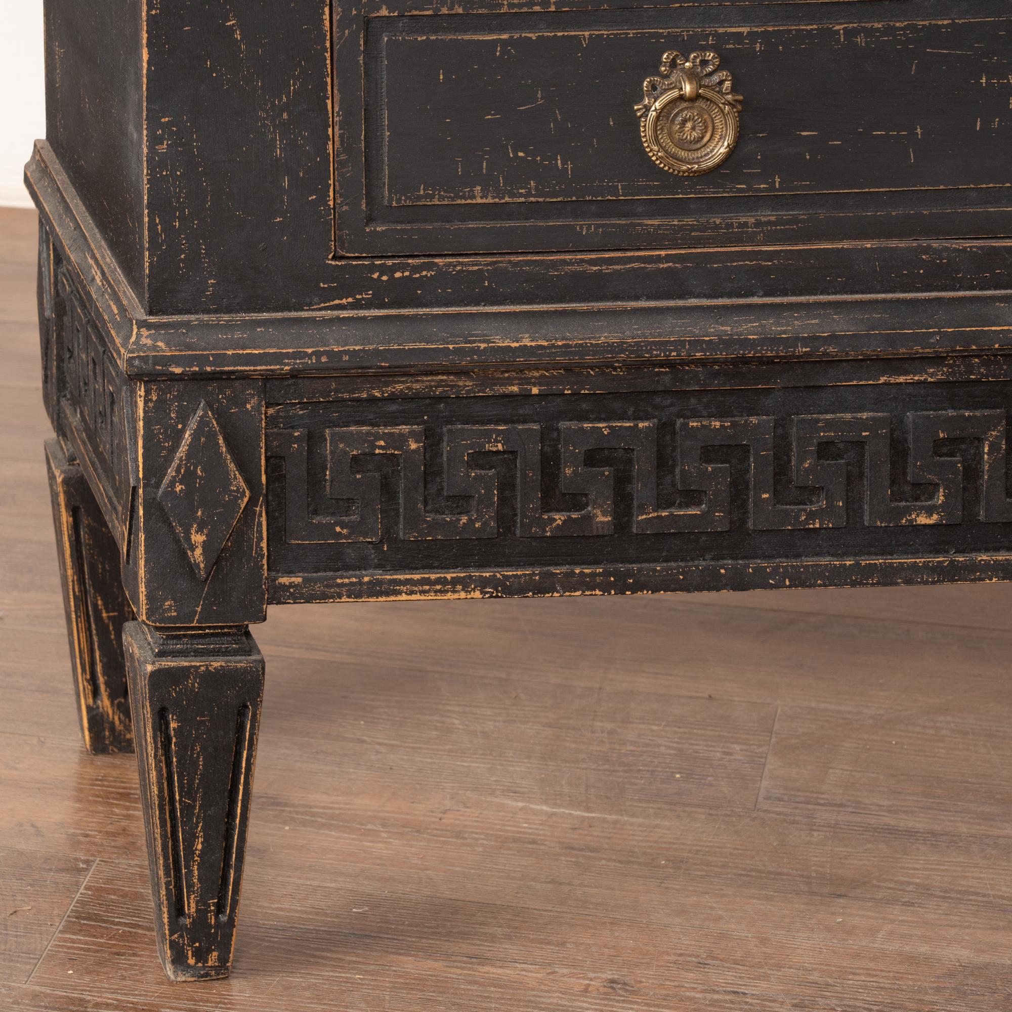 20th Century Large Black Bookcase Display Cabinet from Denmark For Sale 2