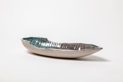 20th Century Large Blue and White Ceramic Vide Poche or Dish by Jean Austruy