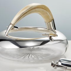 20th Century Large Boars Tooth Handled Cigar Ashtray and Matching Cigar Cutter