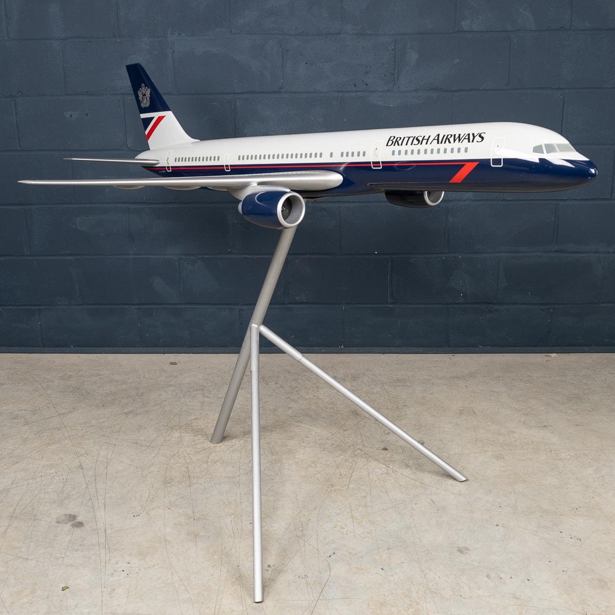 Métal Grand Boeing 757 du 20e siècle, utilisé comme compagnon de terrestre de British Airways par des modèles spatiaux en vente