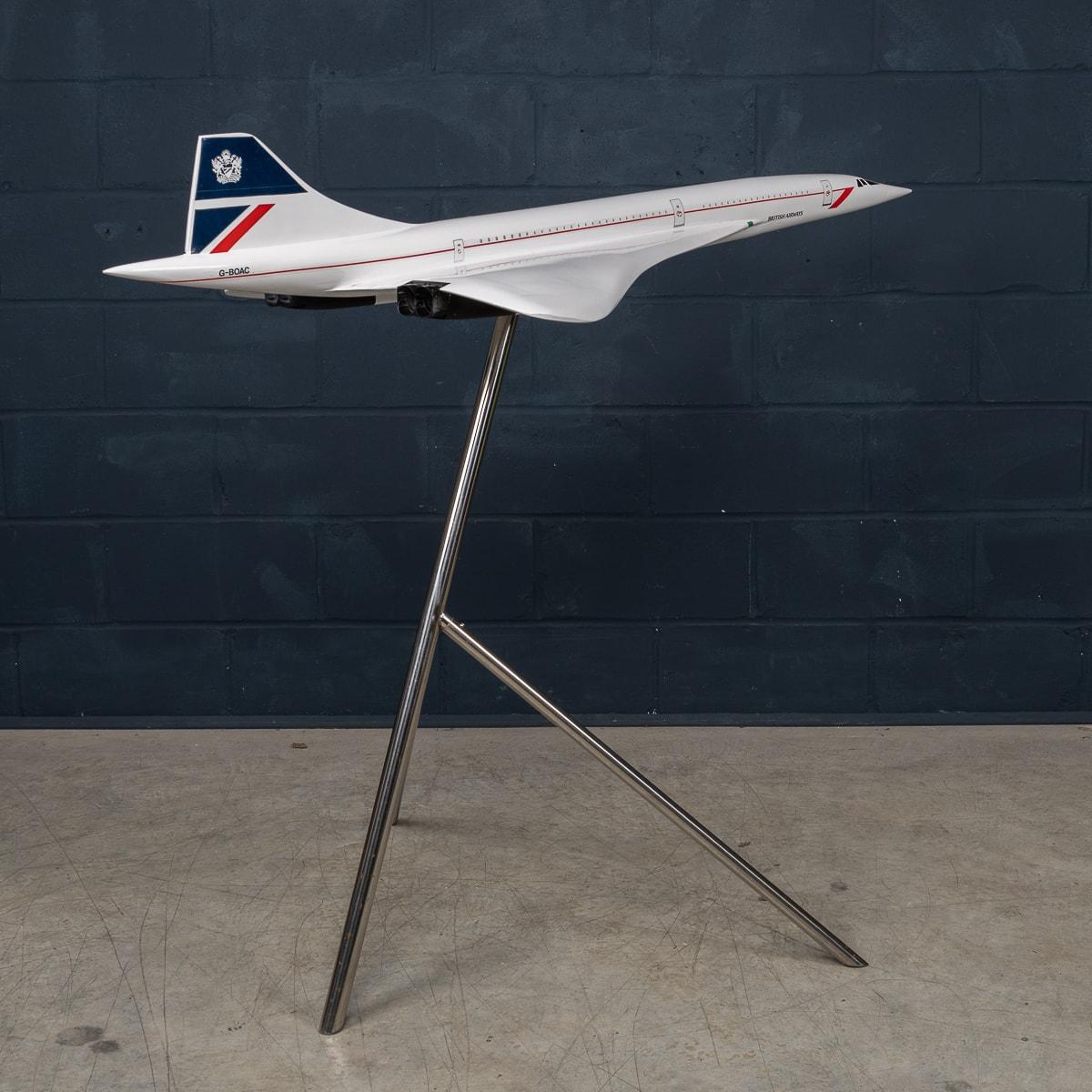 20th Century Large British Airways Concorde Model By Space Models England c.1990 For Sale 5