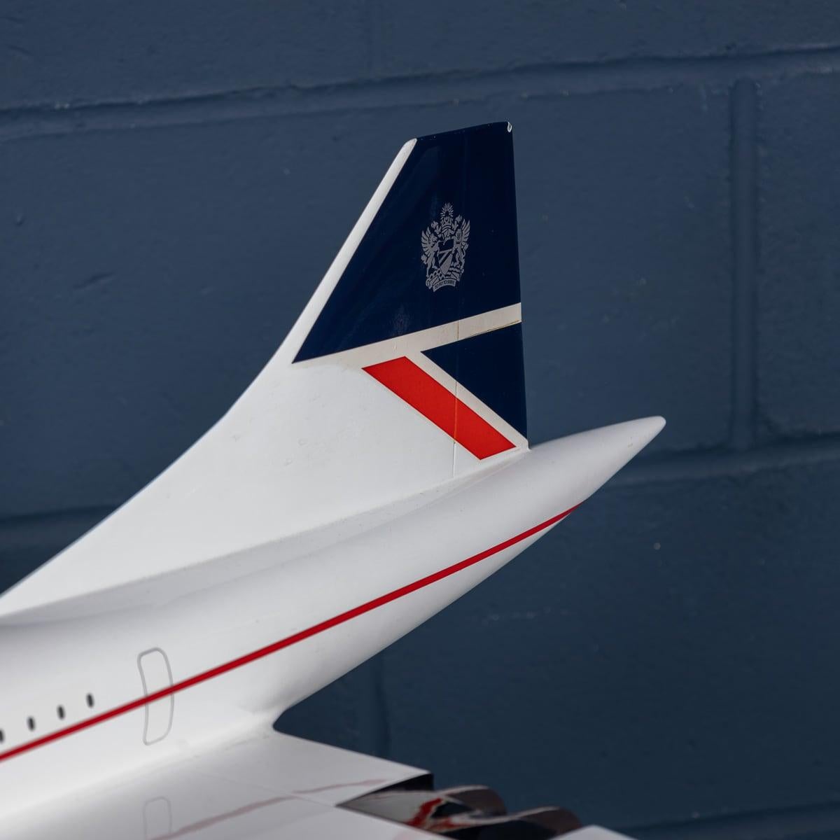 20th Century Large British Airways Concorde Model By Space Models England c.1990 13