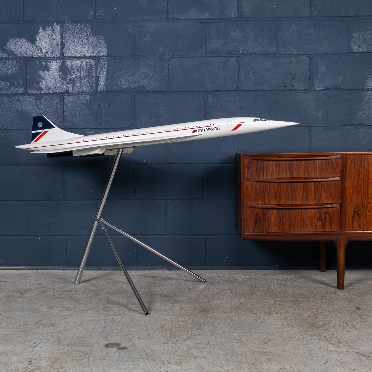 Other 20th Century Large British Airways Concorde Model By Space Models England c.1990