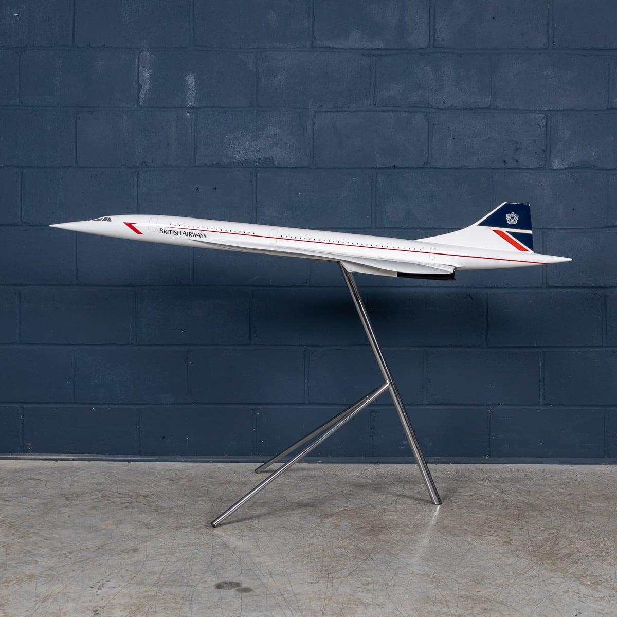 20th Century Large British Airways Concorde Model By Space Models England c.1990 In Good Condition In Royal Tunbridge Wells, Kent