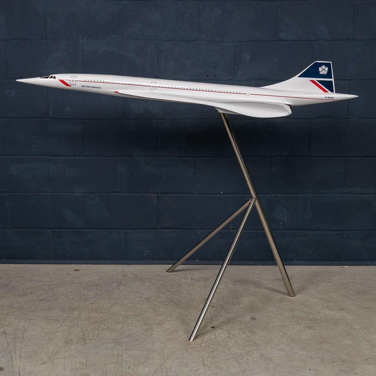 20ième siècle Grande maquette du Concord de British Airways du 20e siècle A.I.C. Angleterre c.1990 en vente