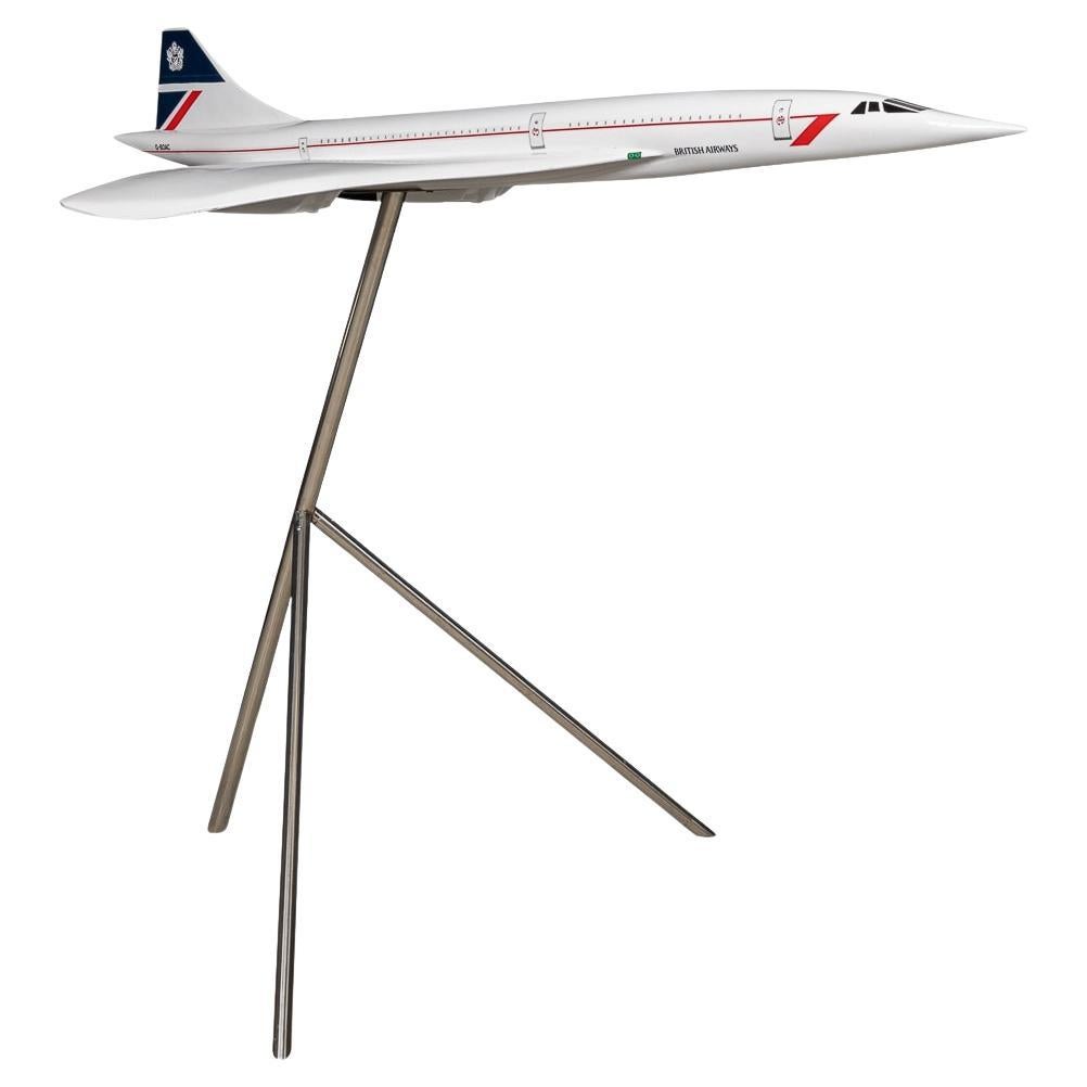 20th Century Large British Airways Concorde Model By Space Models England c.1990