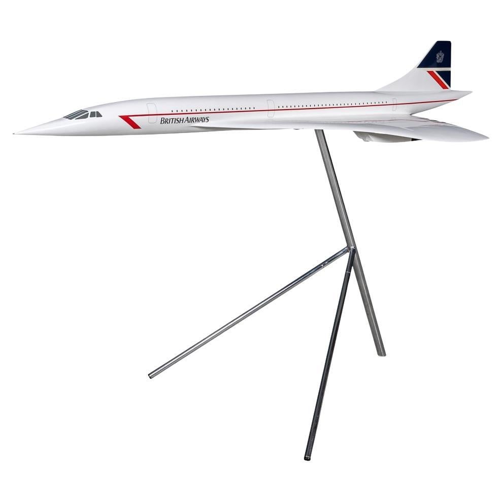 20th Century Large British Airways Concorde Model By Space Models England c.1990
