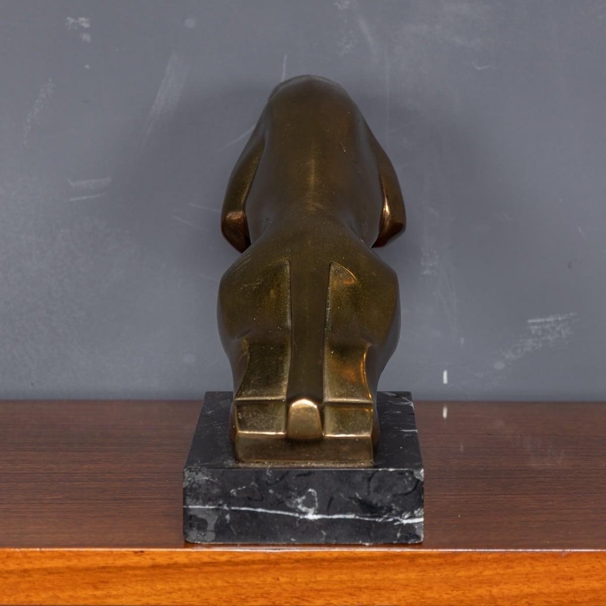 Other 20th Century Large Bronze Jaguar Showroom Model On A Marble Plinth c.1970