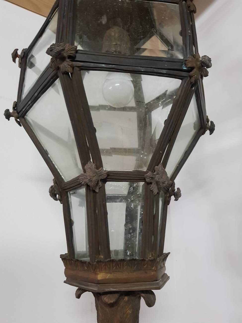 20th Century Large Bronze Lantern 1
