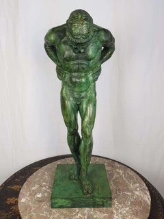 20th Century Large Bronze Statue of Atlas