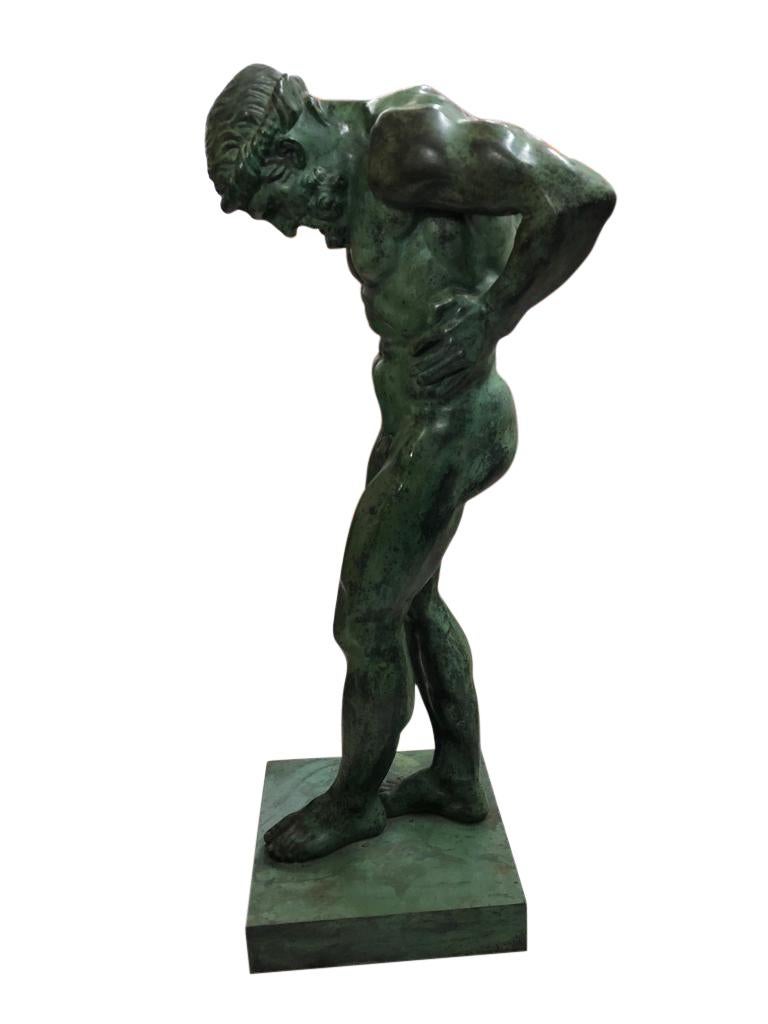 Cast 20th Century Large Bronze Statue of Atlas For Sale