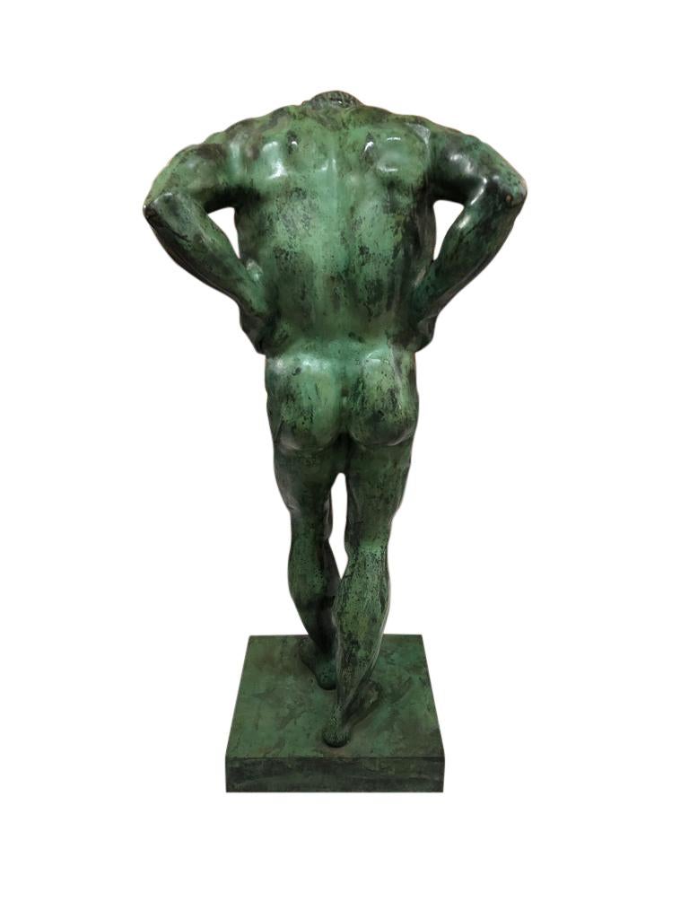 20th Century Large Bronze Statue of Atlas In Good Condition For Sale In London, GB