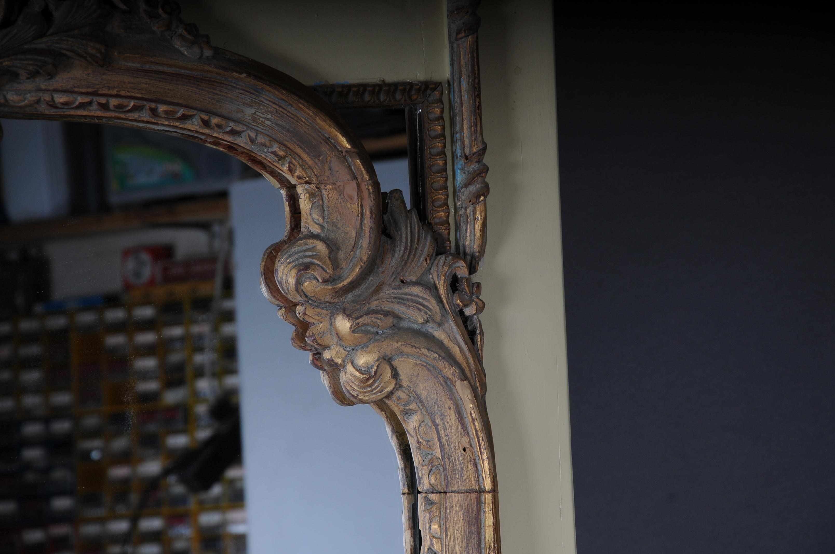 20th Century Large Classicism Full Length Mirror, Beechwood For Sale 5