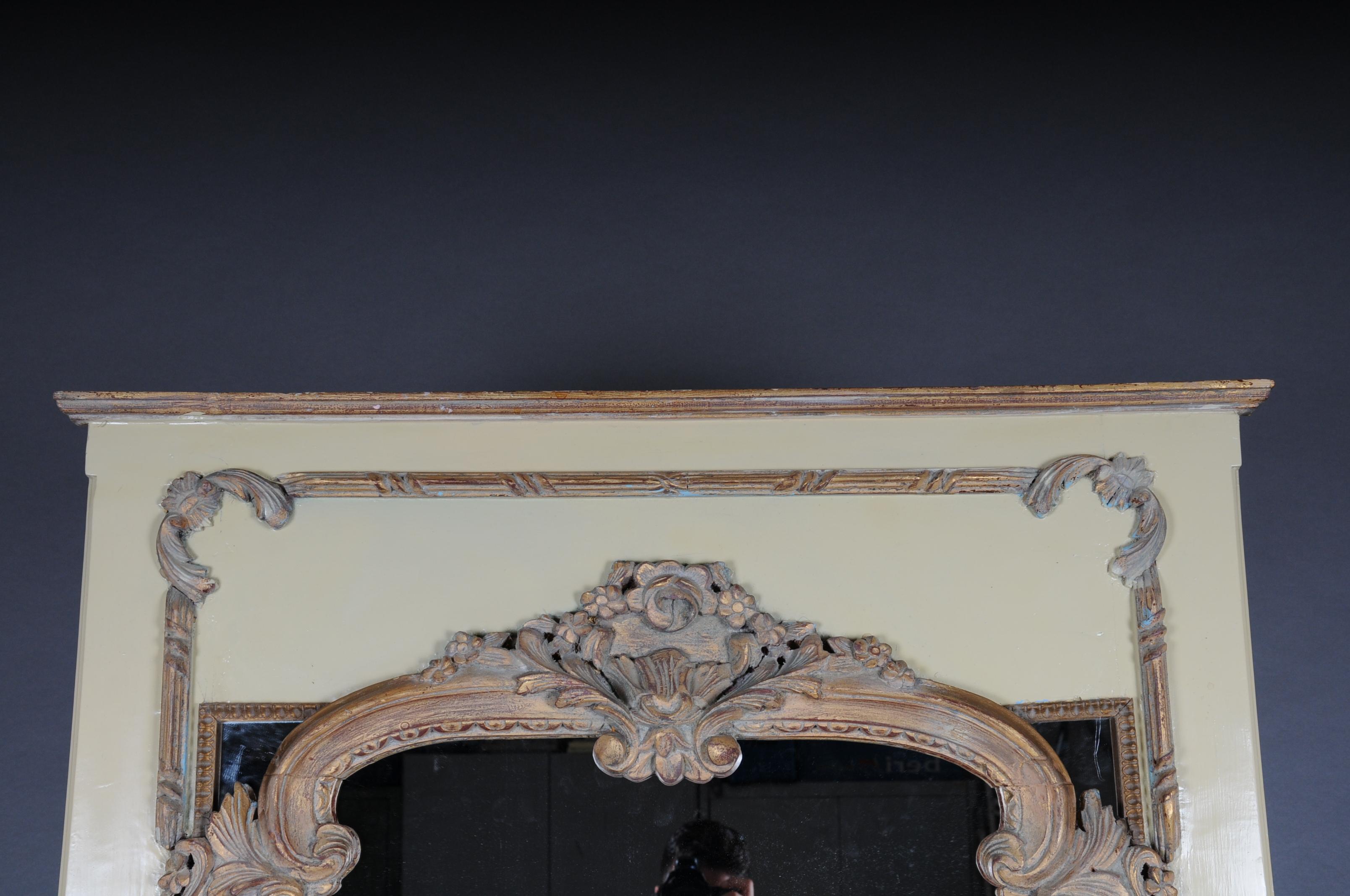 20th Century large classicism full length mirror, beechwood.

Solid wood, beech, rectangular wooden body, colored with classical carvings and decorative elements. Extremely decorative and magnificent.