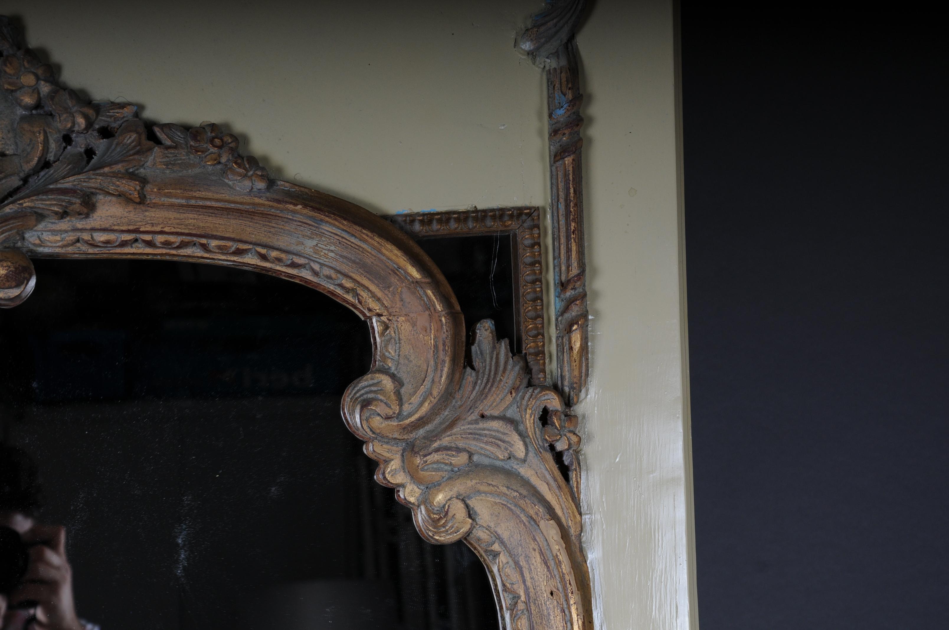 20th Century Large Classicism Full Length Mirror, Beechwood In Good Condition For Sale In Berlin, DE