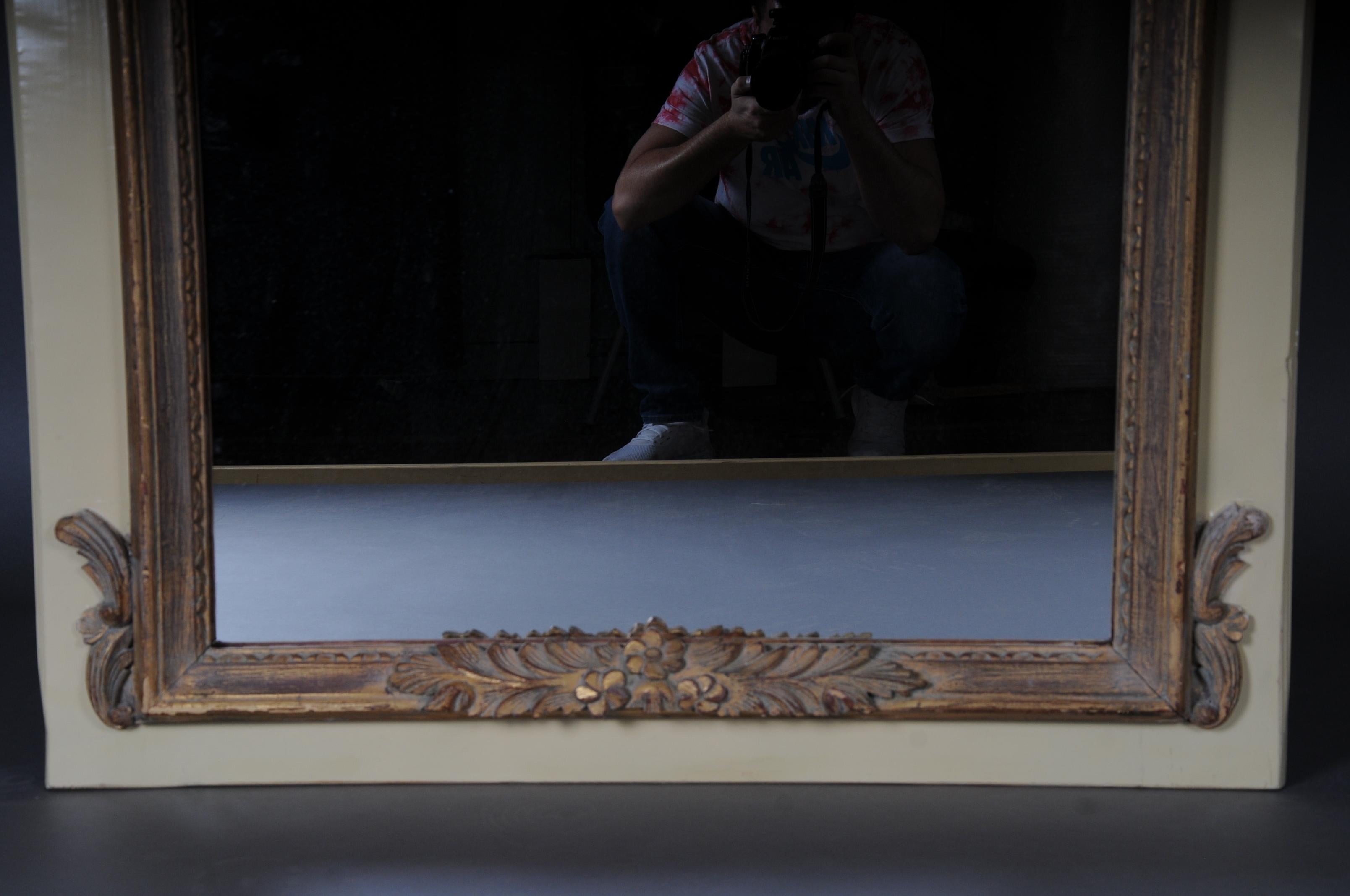 20th Century Large Classicism Full Length Mirror, Beechwood For Sale 1