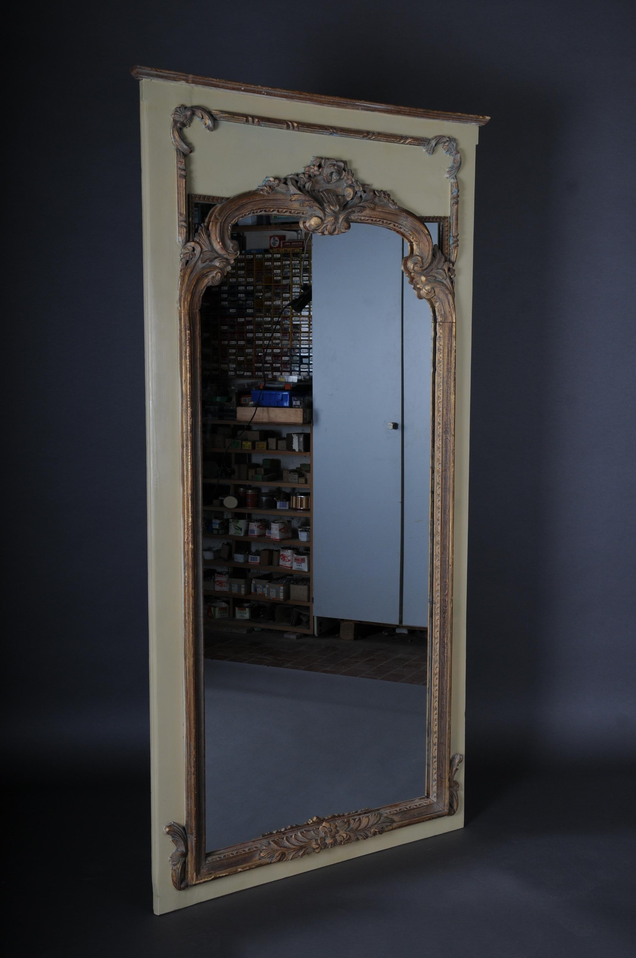 20th Century Large Classicism Full Length Mirror, Beechwood For Sale 4