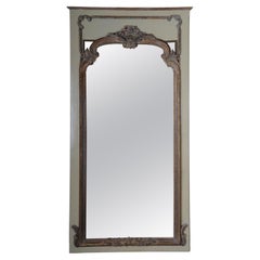 Grande specchio a figura intera del Classicismo del XX secolo, legno di faggio
