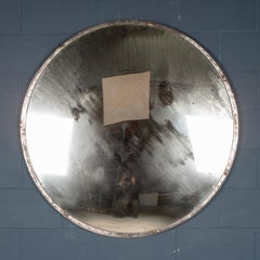 20th Century Large Convex Railway Mirror, Czechoslovakia