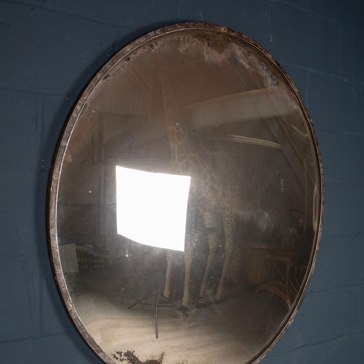 20th Century Large Convex Railway Mirror, Czechoslovakia For Sale 2