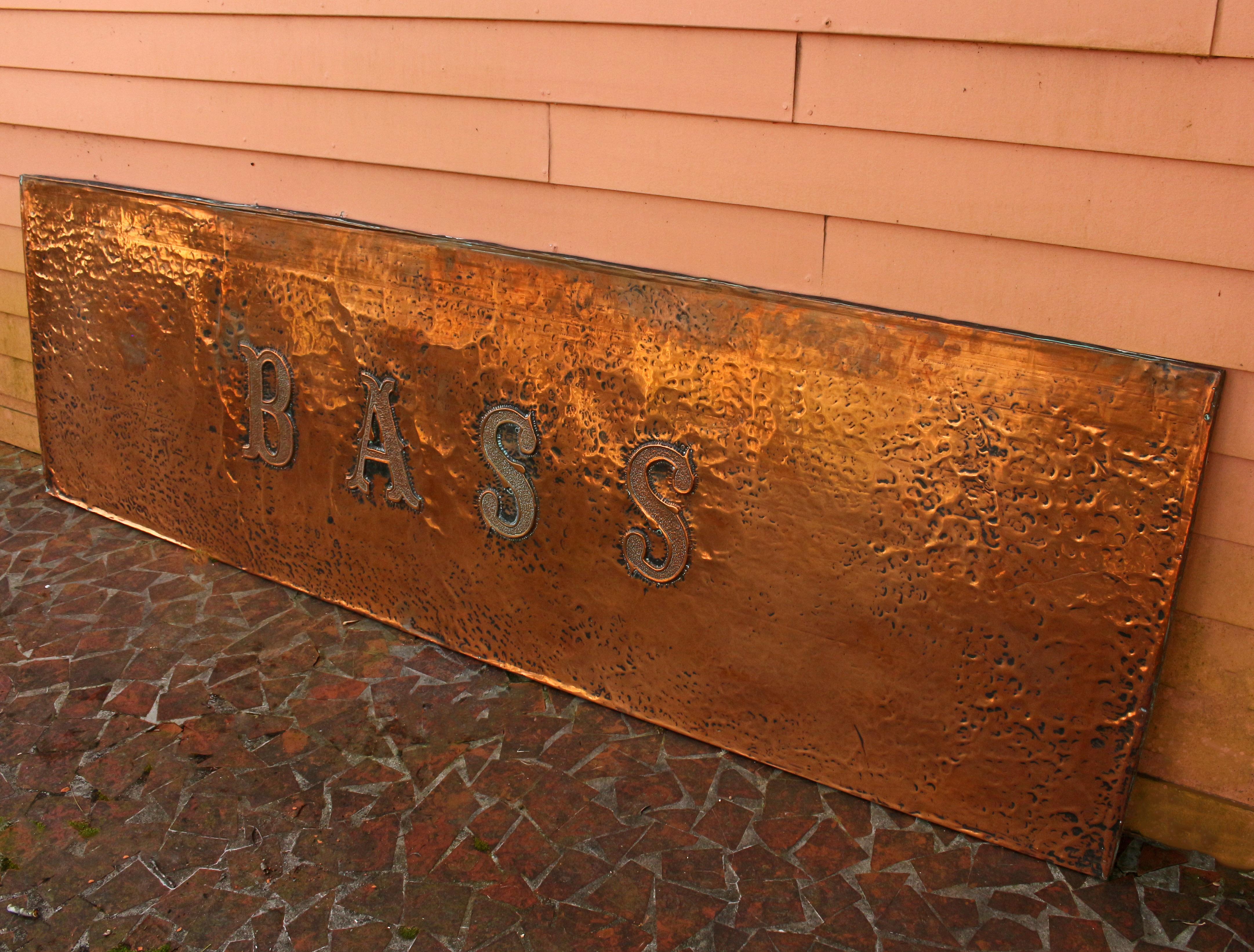 20th Century Large Copper Pub Sign 