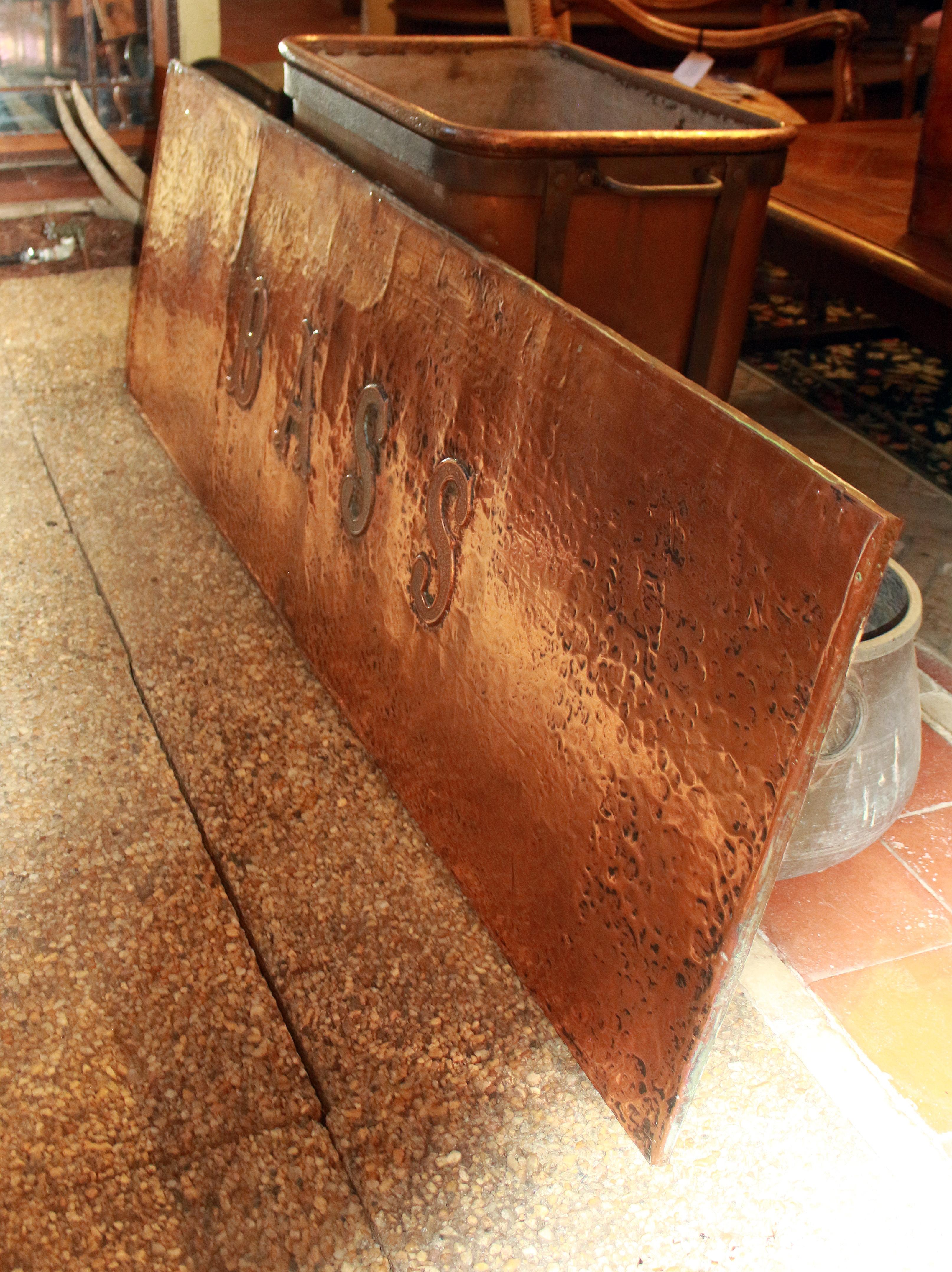 20th Century Large Copper Pub Sign 