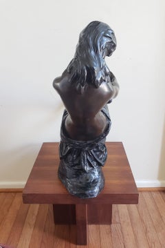 20th Century large figurative Bronze Sculpture of a mother and her child.