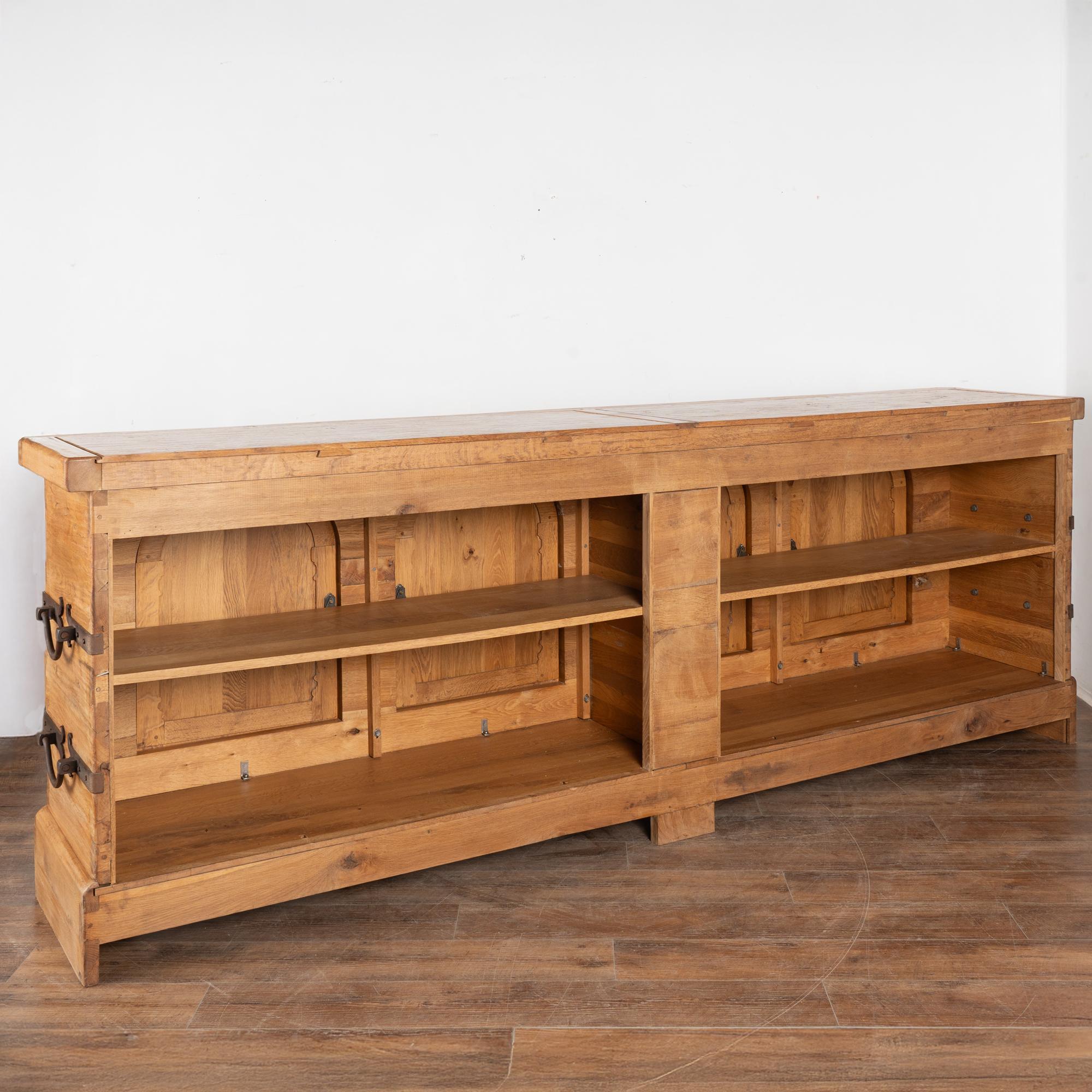 20th Century Large French Oak Sideboard Serving Buffet Store Counter or Bar For Sale 7
