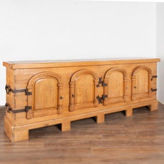 20th Century Large French Oak Sideboard Serving Buffet Store Counter or Bar