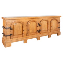 20th Century Large French Oak Sideboard Serving Buffet Store Counter or Bar