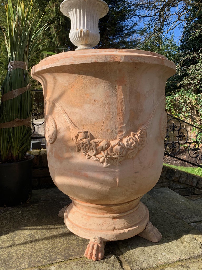 20th Century Large Handmade Terracotta Pots from Tuscany For Sale at
