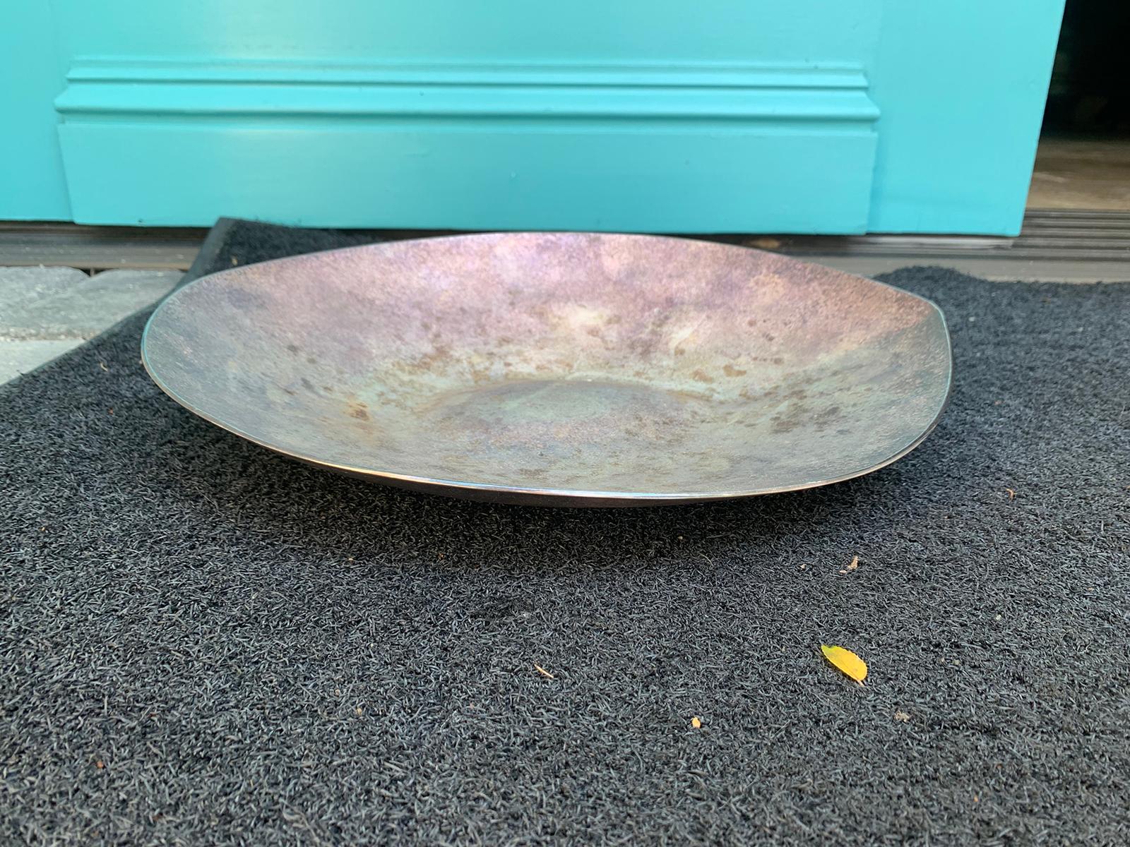 20th Century Large Hermes Silvered Bowl, Marked In Good Condition In Atlanta, GA
