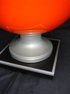20th Century Large Italian Pair of Plastic and Aluminum Table Lamps