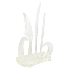 20th Century Large Modernist Lucite Abstract "Flame" Sculpture By, M. Wald