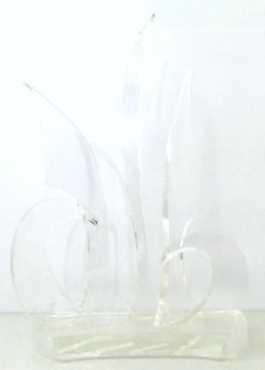 20th Century Large Modernist Lucite Abstract "Flame" Sculpture By, M. Wald