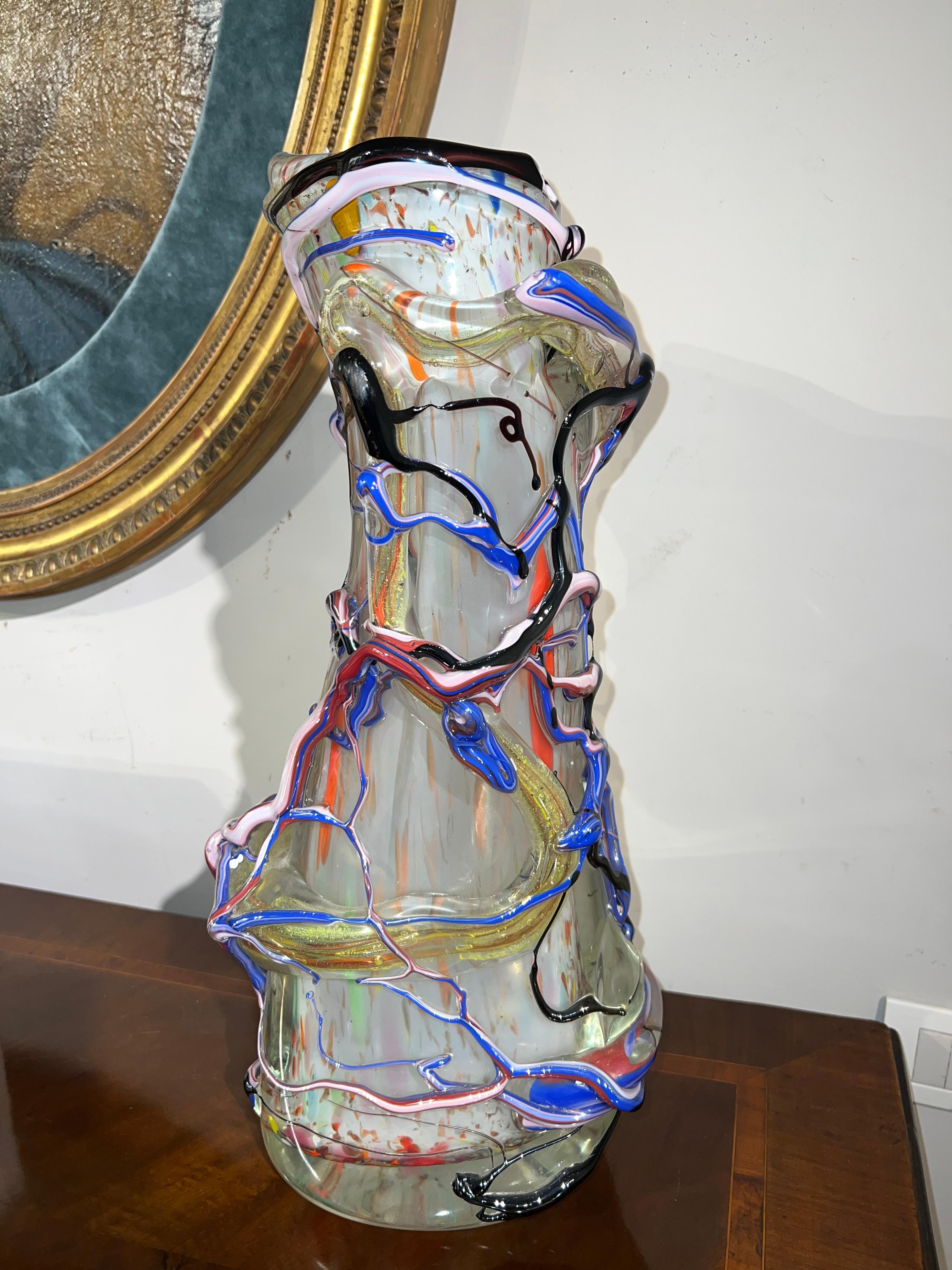20th Century 20th CENTURY LARGE MURANO GLASS VASE For Sale