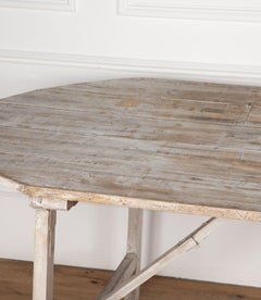 20th Century Large Painted Pine Trestle Dining Table