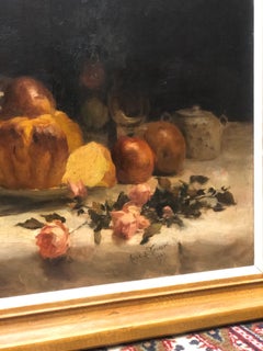 20th Century Large Painting Oil on Canvas by Angelè Trocchi, 1901