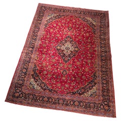 20th Century, Large Persian Kashan Carpet