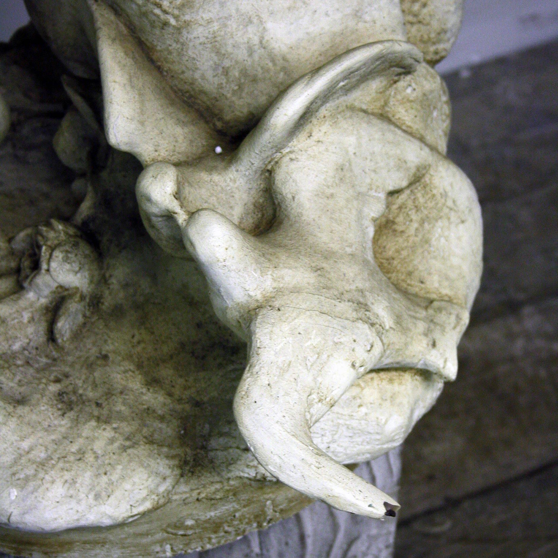 20th Century Large Plaster Cupid Statue In Fair Condition In Bagshot, GB