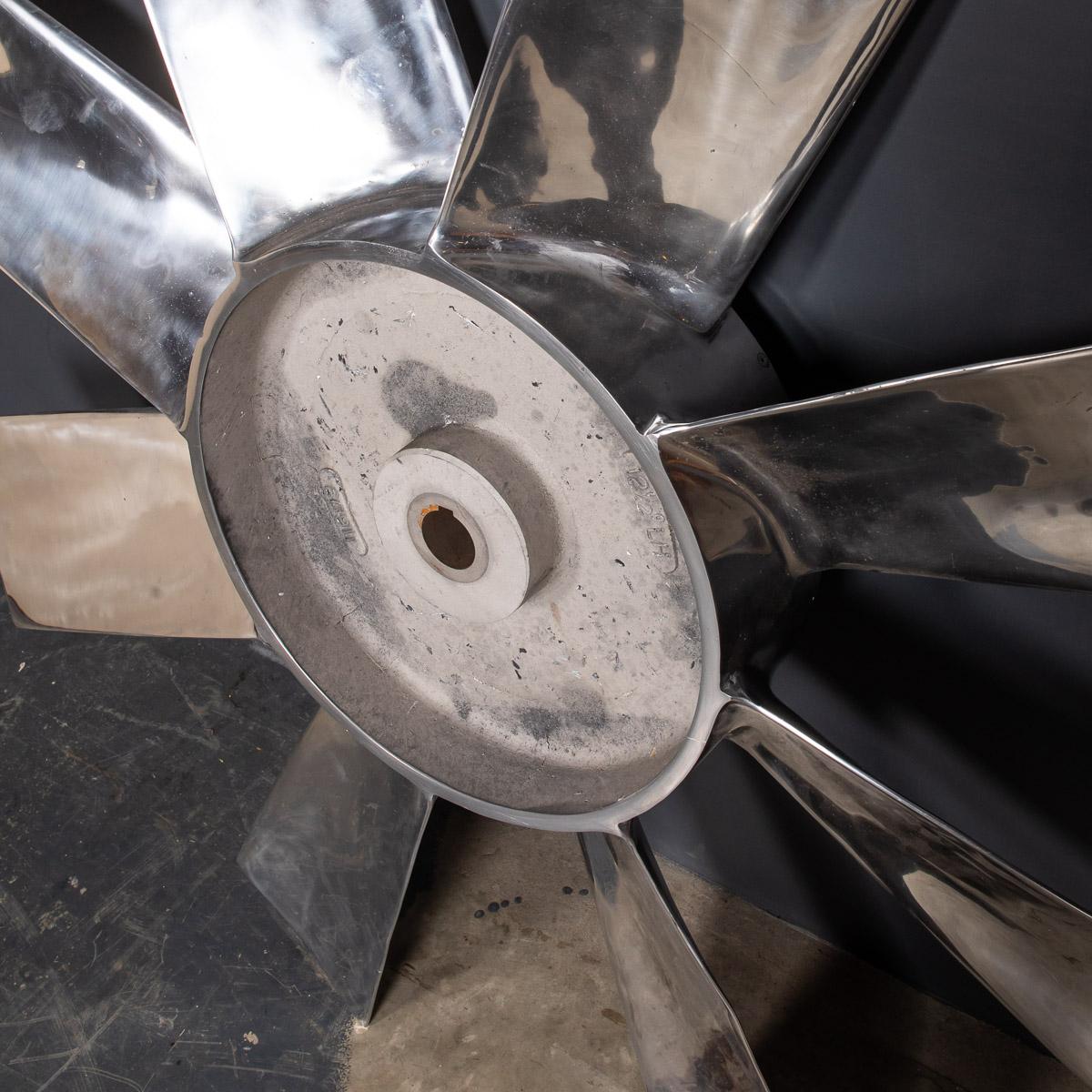 20th Century Large Polished Intake Fan Blade, c.1950 For Sale 8