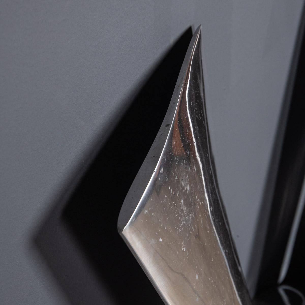 Aluminum 20th Century Large Polished Intake Fan Blade, c.1950 For Sale