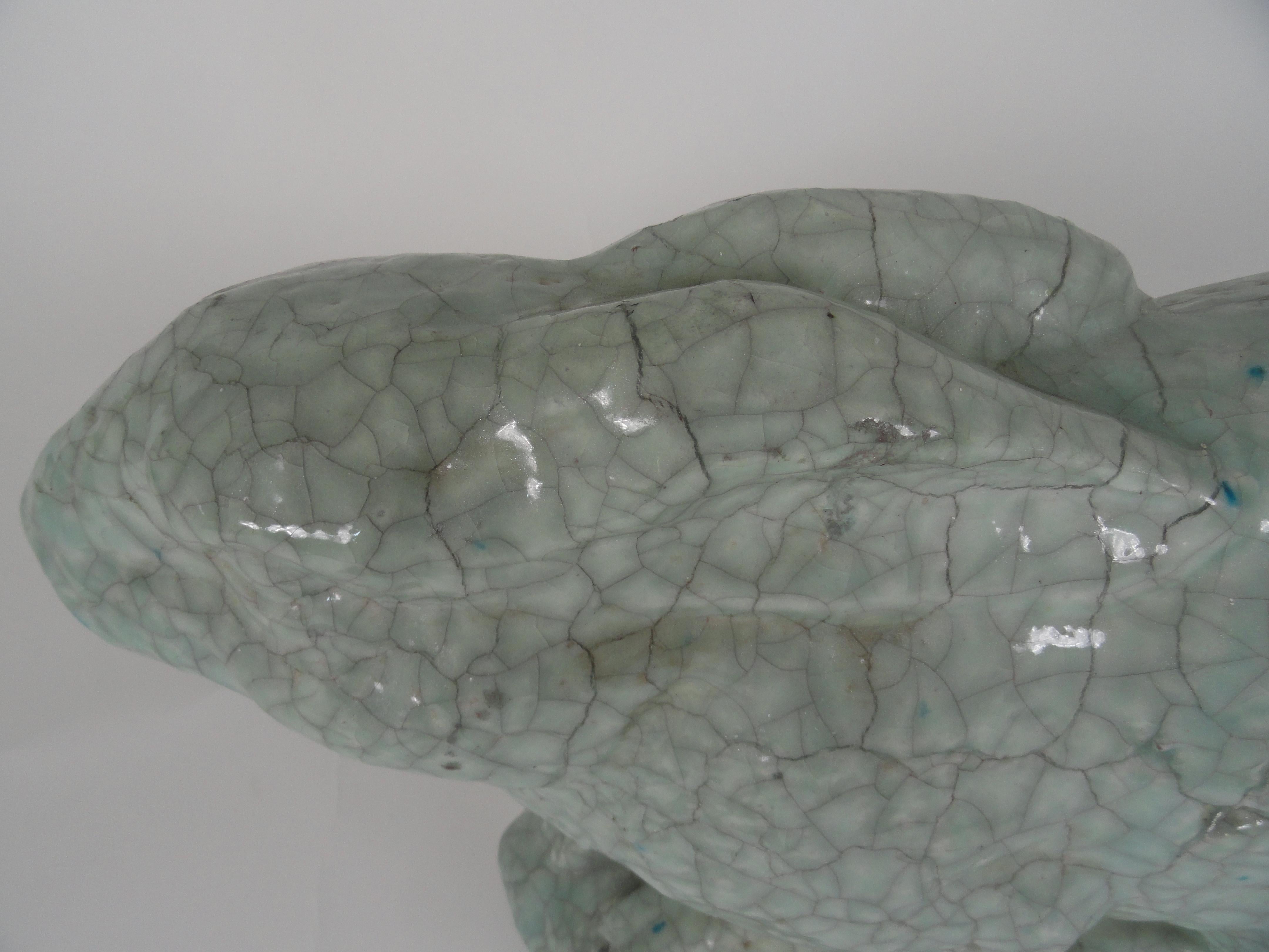 20th Century Large Scale Ceramic Rabbit Sculpture In Excellent Condition For Sale In West Palm Beach, FL