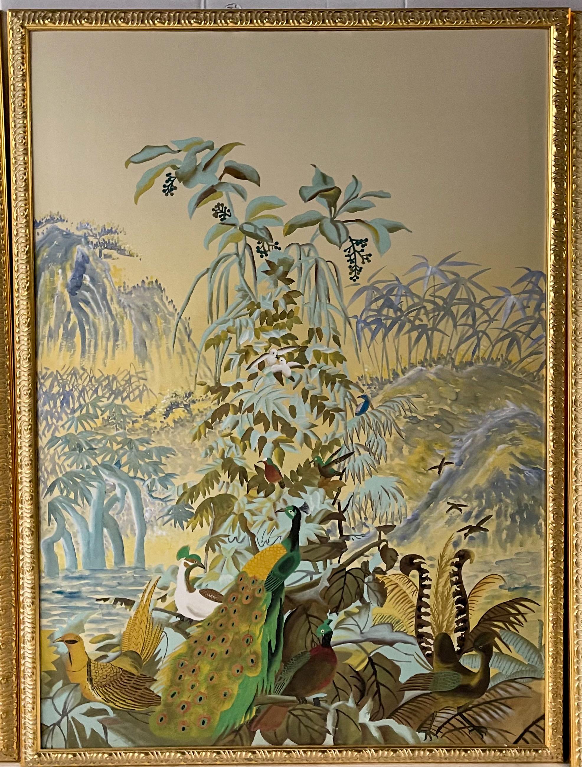 chinoiserie panels framed