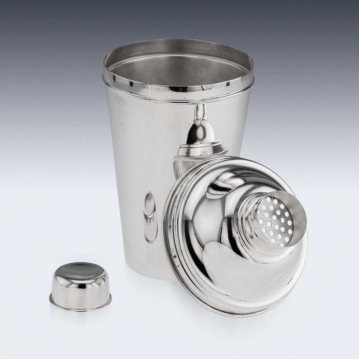 Großer versilberter Cocktailshaker des 20. Jahrhunderts von Dunhill aus London (Sonstiges) im Angebot