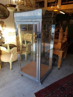 20th Century Large Size Chrome Mobile Shop Display Cabinet
