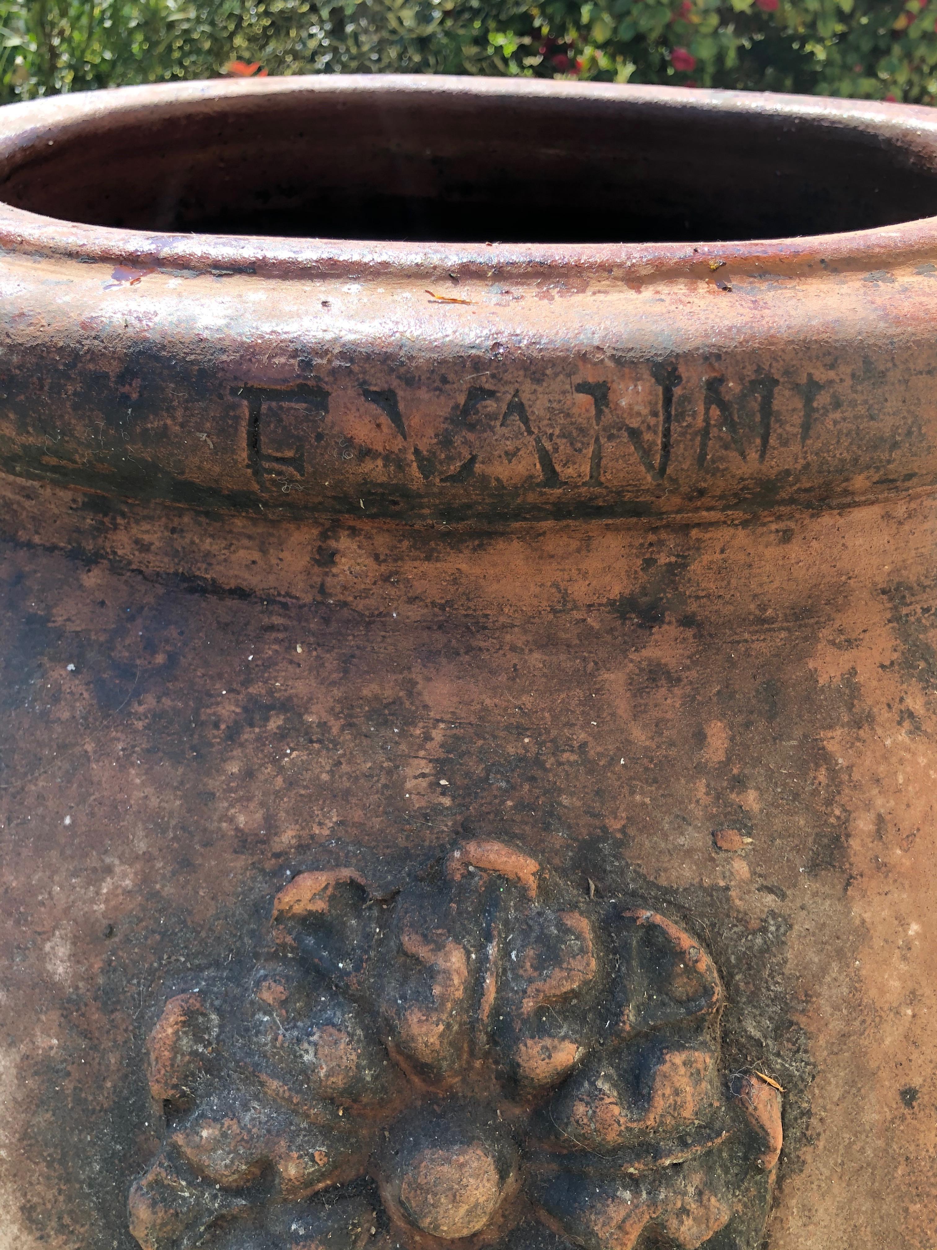 20th Century Large Terracotta Jar Of Impruneta In Good Condition In Badia Polesine, Rovigo