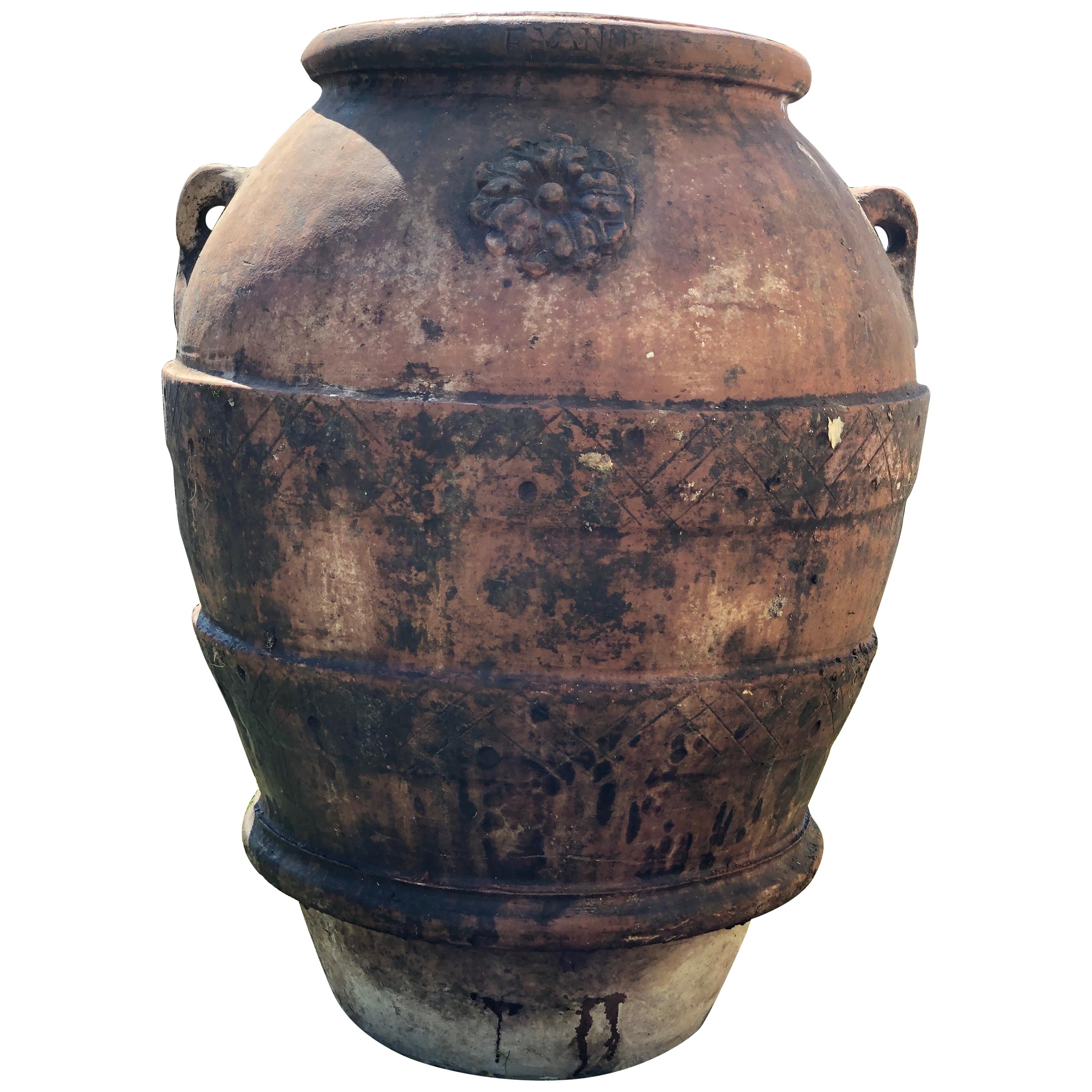 20th Century Large Terracotta Jar Of Impruneta