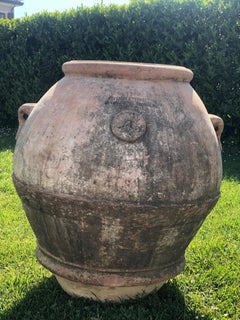 Antique  20th Century Large Terracotta Jare From Impruneta