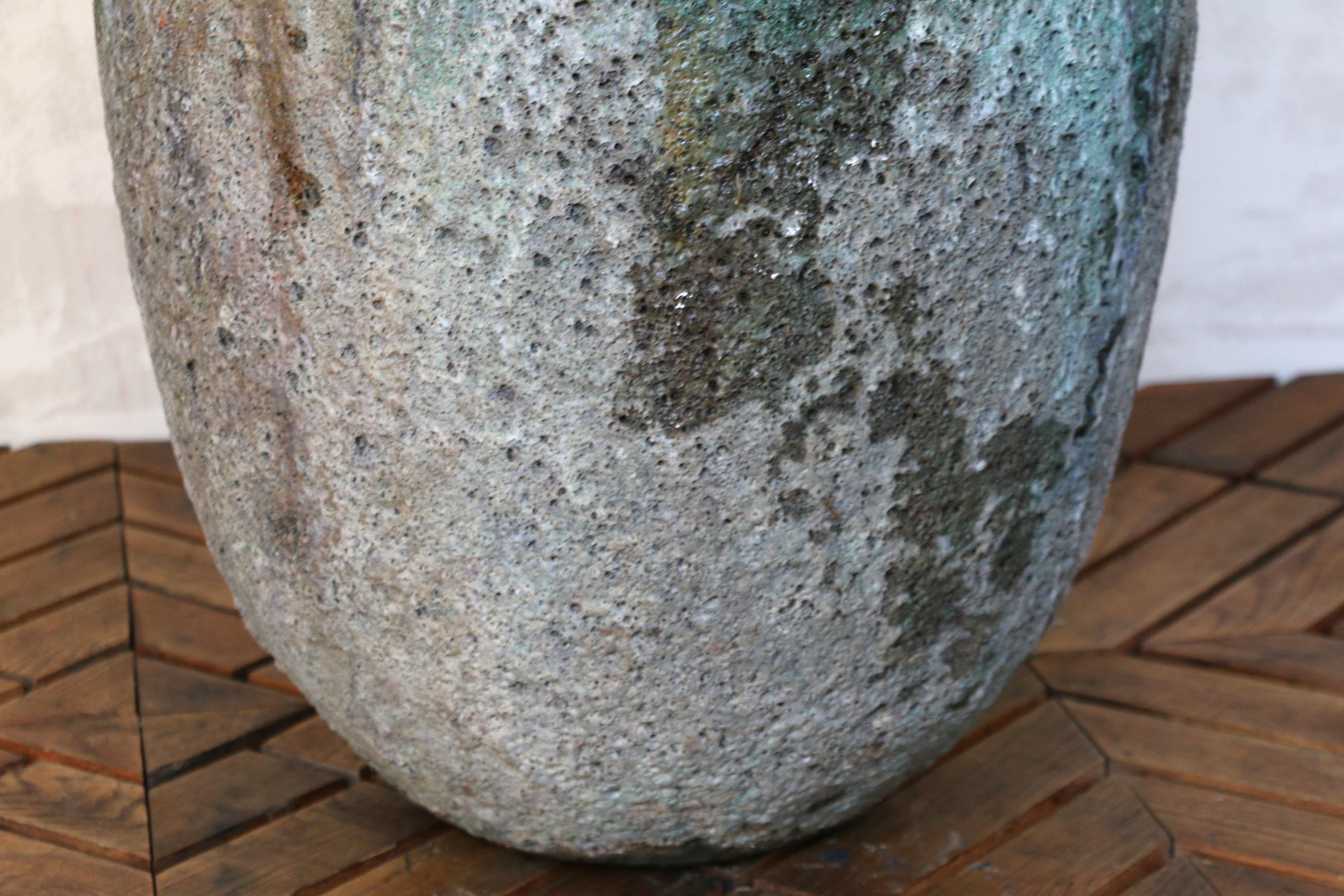 20th Century Large Vintage Foundry Crucible – Natural Lava Stone Form For Sale 7